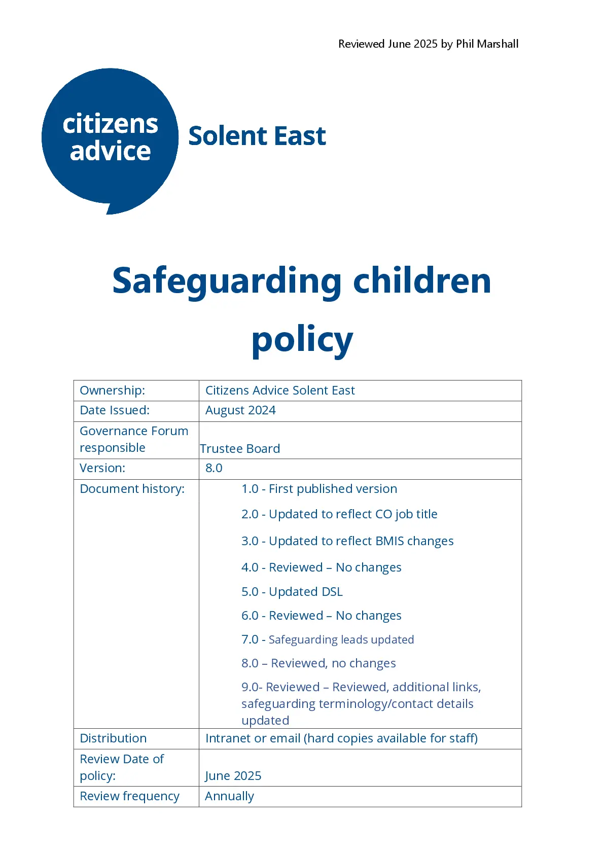Safeguarding Children Policy